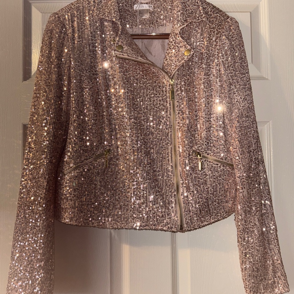VENUS Pink Sequin Women's Blazer